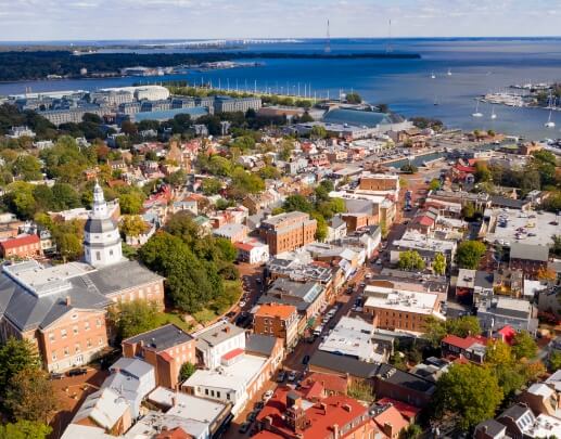 Aerial view of Annapolis