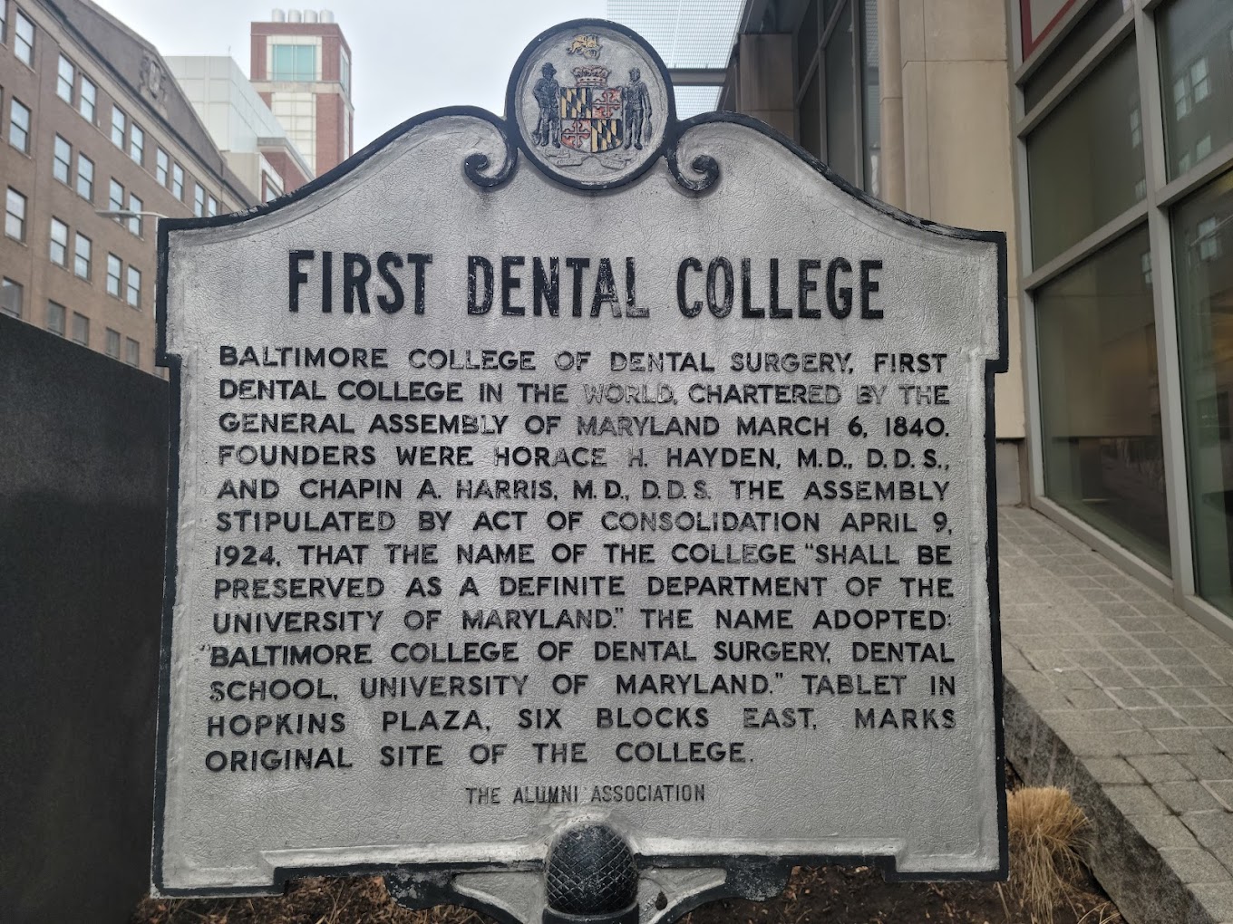 Outside view of dental school building